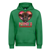 Emerald mama's sweetheart highland calf Urban Hoodie - RanaPortraitStore