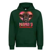 Forest Green mama's sweetheart highland calf Urban Hoodie - RanaPortraitStore