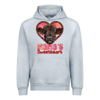 Heather Grey mama's sweetheart highland calf Urban Hoodie - RanaPortraitStore