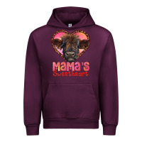 Mauve Wine mama's sweetheart highland calf Urban Hoodie - RanaPortraitStore