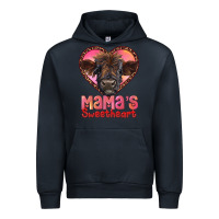 Navy mama's sweetheart highland calf Urban Hoodie - RanaPortraitStore