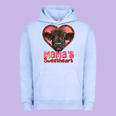 Mama's Sweetheart Highland Calf Urban Hoodie Designed By Ranaportraitstore