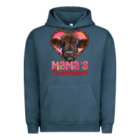 Pigment Midnight Navy mama's sweetheart highland calf Urban Hoodie - RanaPortraitStore