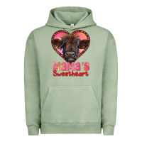 Pigment Oil Green mama's sweetheart highland calf Urban Hoodie - RanaPortraitStore