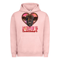 Pigment Salmon mama's sweetheart highland calf Urban Hoodie - RanaPortraitStore