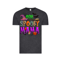 Vintage Black one spooky mama Vintage Tee - Zillion Design Studio