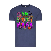 Vintage Denim one spooky mama Vintage Tee - Zillion Design Studio