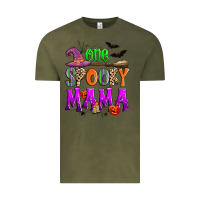 Vintage Olive one spooky mama Vintage Tee - Zillion Design Studio