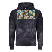 Cloud Black leopard daisy Vintage Hoodie - RanaPortraitStore