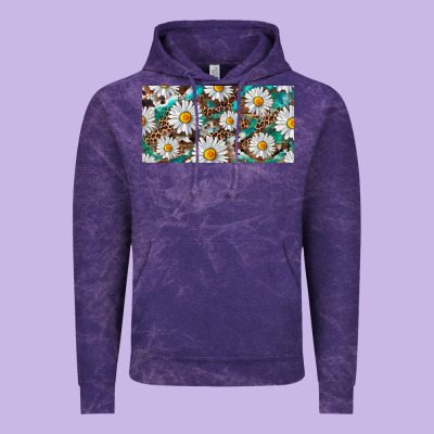 Vintage Hoodie leopard daisy