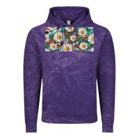 Cloud Purple leopard daisy Vintage Hoodie - RanaPortraitStore
