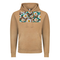 Vintage Camel leopard daisy Vintage Hoodie - RanaPortraitStore