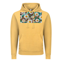 Vintage Mustard leopard daisy Vintage Hoodie - RanaPortraitStore