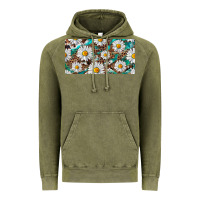Vintage Olive leopard daisy Vintage Hoodie - RanaPortraitStore