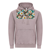 Vintage Zinc leopard daisy Vintage Hoodie - RanaPortraitStore
