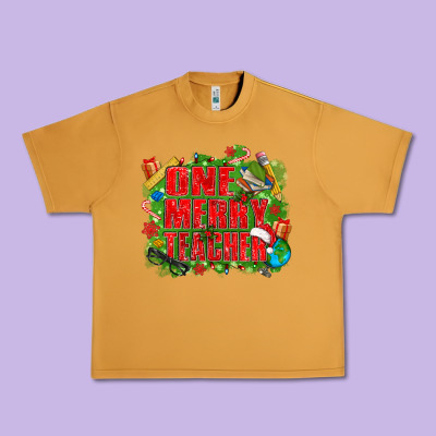 One Merry Teacher Urban Heavy Tee Designed By Texasbilliewilder