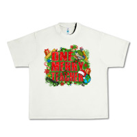 Pistachio one merry teacher Urban Heavy Tee - texasbilliewilder