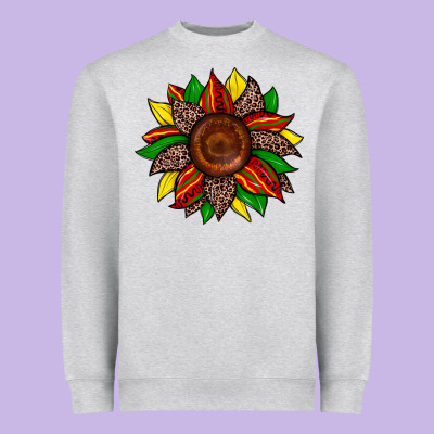 Heavyweight Sweatshirt juneteenth leopard sunflower