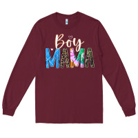 Burgundy boy mama  black Long Sleeve Tee - JahusDesignShop
