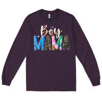 Plum boy mama  black Long Sleeve Tee - JahusDesignShop