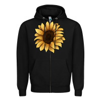 Black sunflower Zipper Hoodie - JahusDesignShop