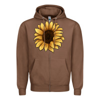 Chestnut sunflower Zipper Hoodie - JahusDesignShop