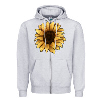 Heather Grey sunflower Zipper Hoodie - JahusDesignShop