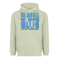 Matcha in april we wear blue autism awareness Heavyweight Hoodie - MaliasSmallBusiness