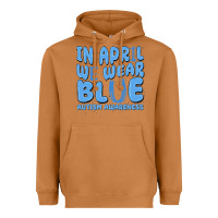 Meerkat in april we wear blue autism awareness Heavyweight Hoodie - MaliasSmallBusiness