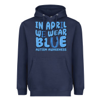 Navy in april we wear blue autism awareness Heavyweight Hoodie - MaliasSmallBusiness