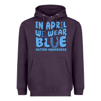 Plum in april we wear blue autism awareness Heavyweight Hoodie - MaliasSmallBusiness
