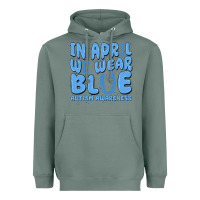 Sage in april we wear blue autism awareness Heavyweight Hoodie - MaliasSmallBusiness
