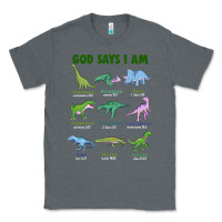 Charcoal Heather god says i am dinosaurs Classic Tee - JahusDesignShop