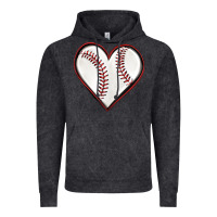 Vintage Black baseball heart Vintage Hoodie - texasbilliewilder