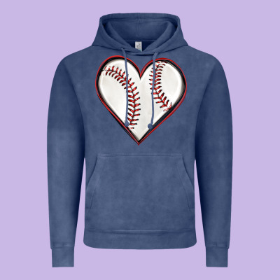 Vintage Hoodie baseball heart