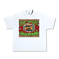 White Christmas school bus Urban Heavy Tee - texasbilliewilder
