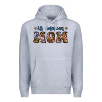 Heather Grey All American Mom Premium Hoodie - BundleAndBundleShop