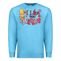 Ocean Blue i like you elote mexican valentines day Premium Sweatshirt - MaliasSmallBusiness