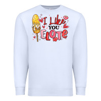 White i like you elote mexican valentines day Premium Sweatshirt - MaliasSmallBusiness