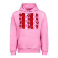 Fuchsia Pink valentine's day brushstrokes Urban Hoodie - RanaPortraitStore