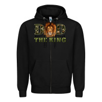 Black dad the king Zipper Hoodie - Artiststas