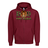 Burgundy dad the king Zipper Hoodie - Artiststas
