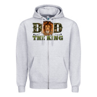 Heather Grey dad the king Zipper Hoodie - Artiststas