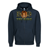 Navy dad the king Zipper Hoodie - Artiststas