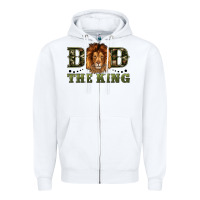 White dad the king Zipper Hoodie - Artiststas
