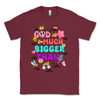 Burgundy god is bigger design Classic Tee - JahusDesignShop