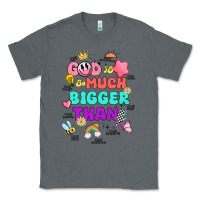 Charcoal Heather god is bigger design Classic Tee - JahusDesignShop