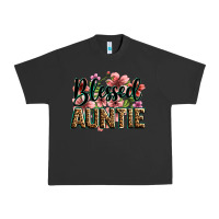 Pigment Black flowers blessed auntie Urban Heavy Tee - Zillion Design Studio
