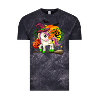 Cloud Black halloween unicorn Vintage Tee - Zillion Design Studio