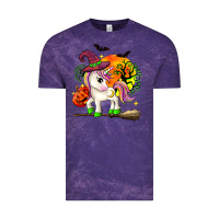 Cloud Purple halloween unicorn Vintage Tee - Zillion Design Studio